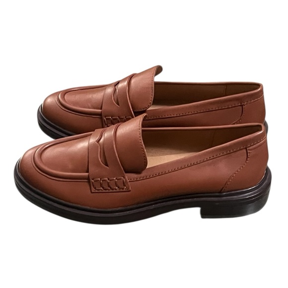 Madewell the Vernon brown leather loafers in dried maple preppy Classic - Picture 2 of 11